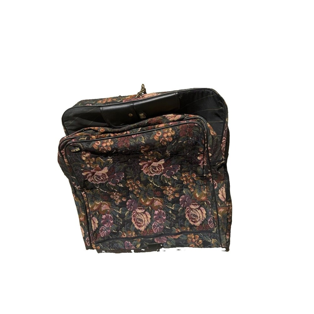 Lexil Travelware Tapestry Rolling Luggage Suitcase Floral 20" L 23" W